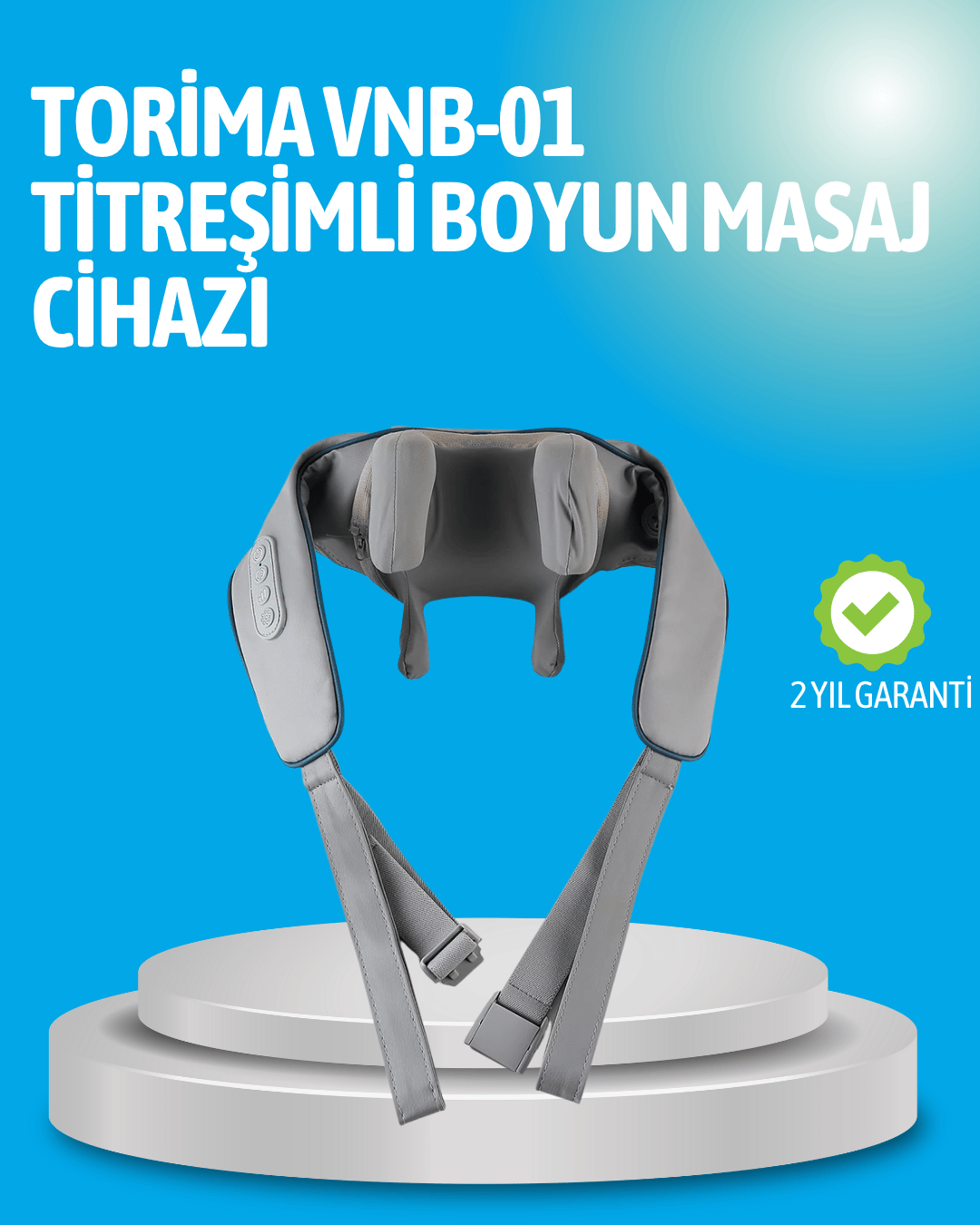Torima VNB-01 Titreşimli Boyun Masaj Aleti Gri Renk