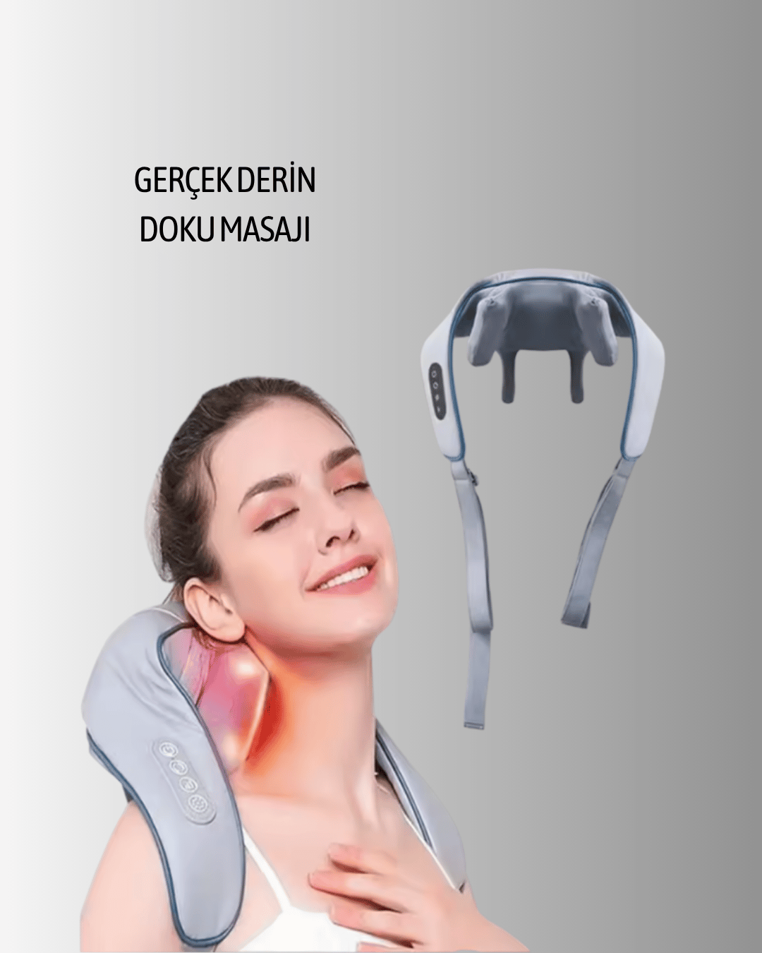 Torima VNB-01 Titreşimli Boyun Masaj Aleti Gri Renk