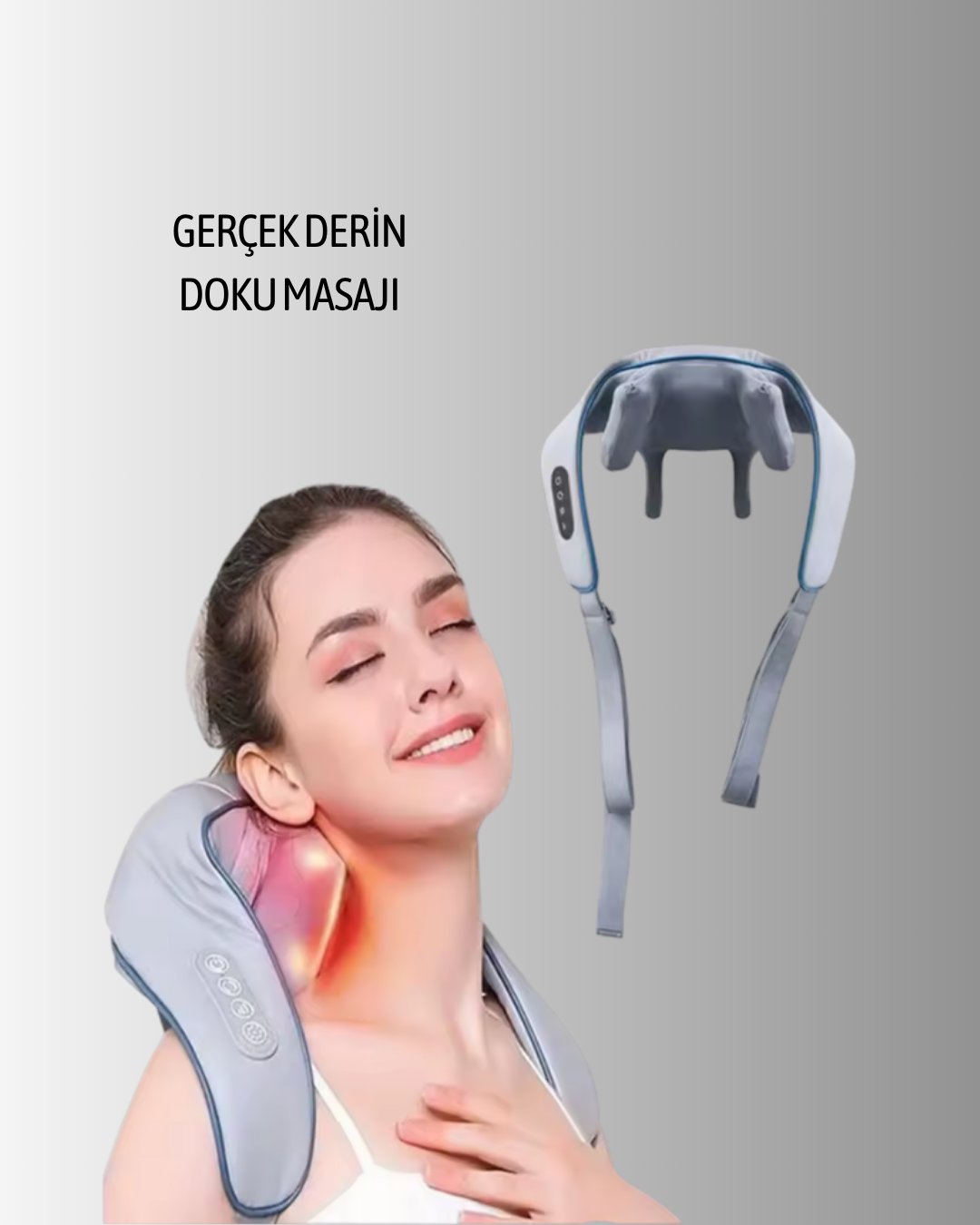 Torima VNB-01 Titreşimli Boyun Masaj Aleti Gri Renk