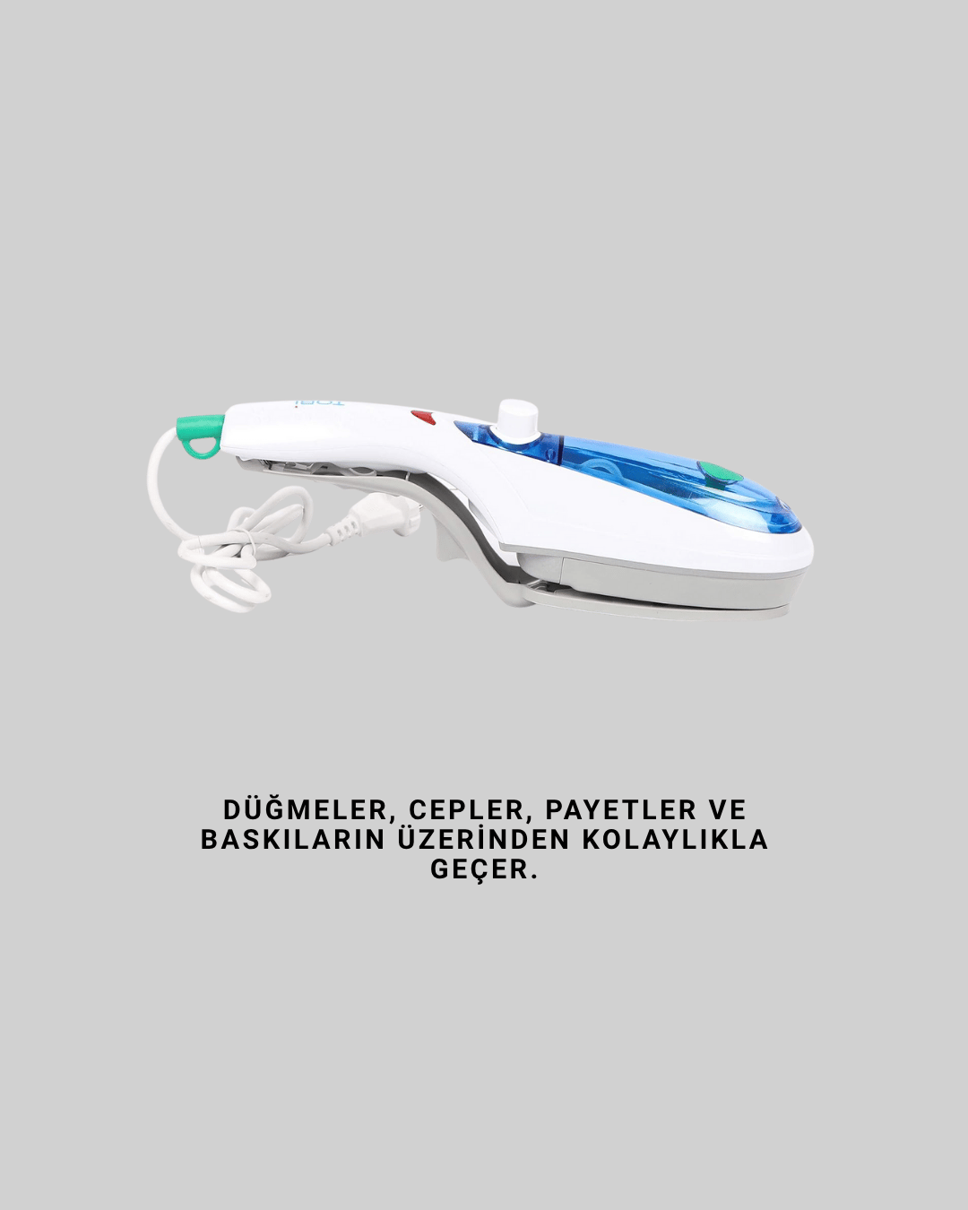 Tüm Kumaşlar İçin Taşınabilir Buharlı Ütü | Hızlı Isınma ve Aksesuar Setli