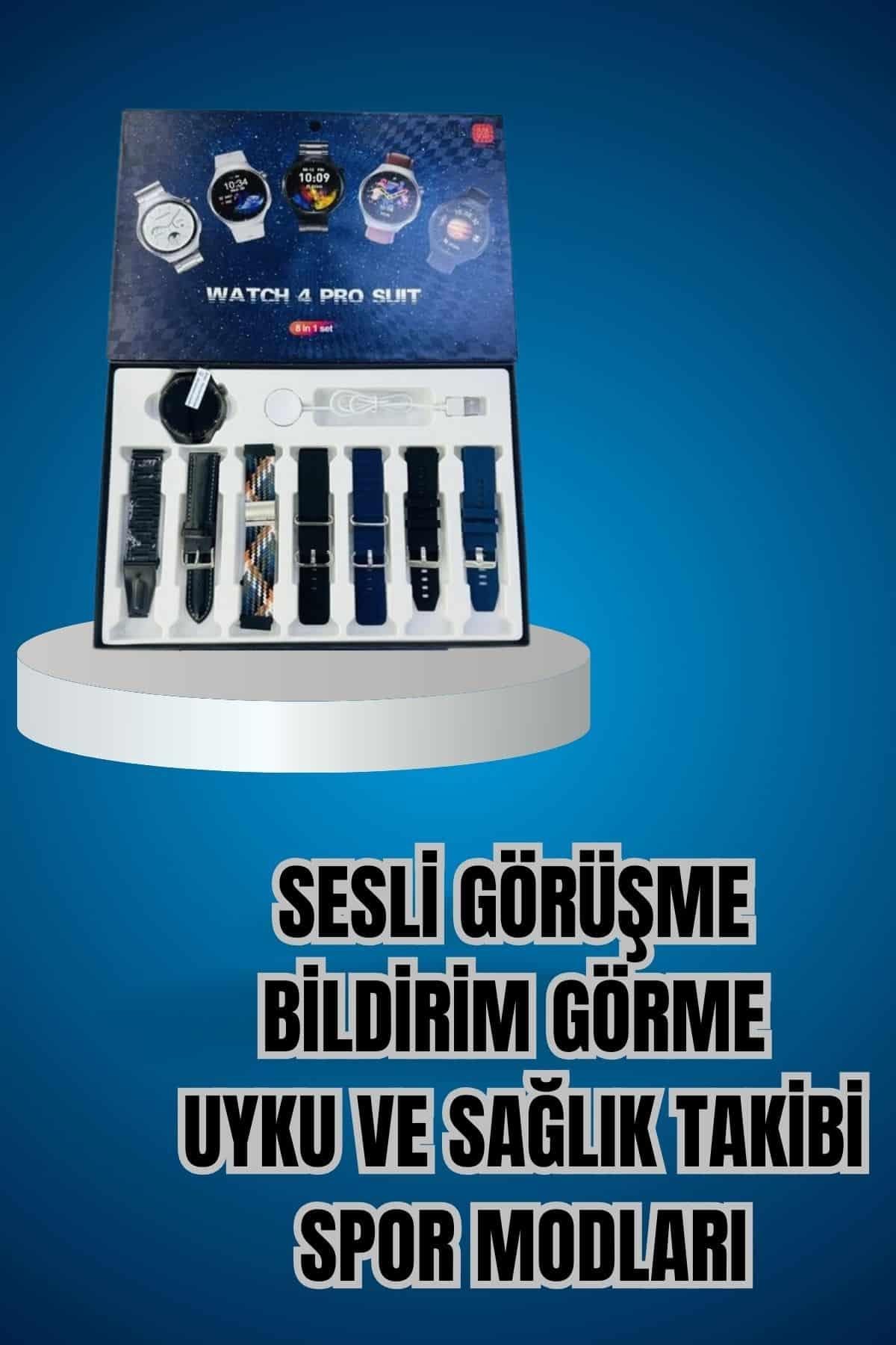 Ucuz Kaliteli Yeni Nesil 7 Kordonlu Akıllı Saat ve Kablosuz Bluetooth Kulaklık ANC Özelliği