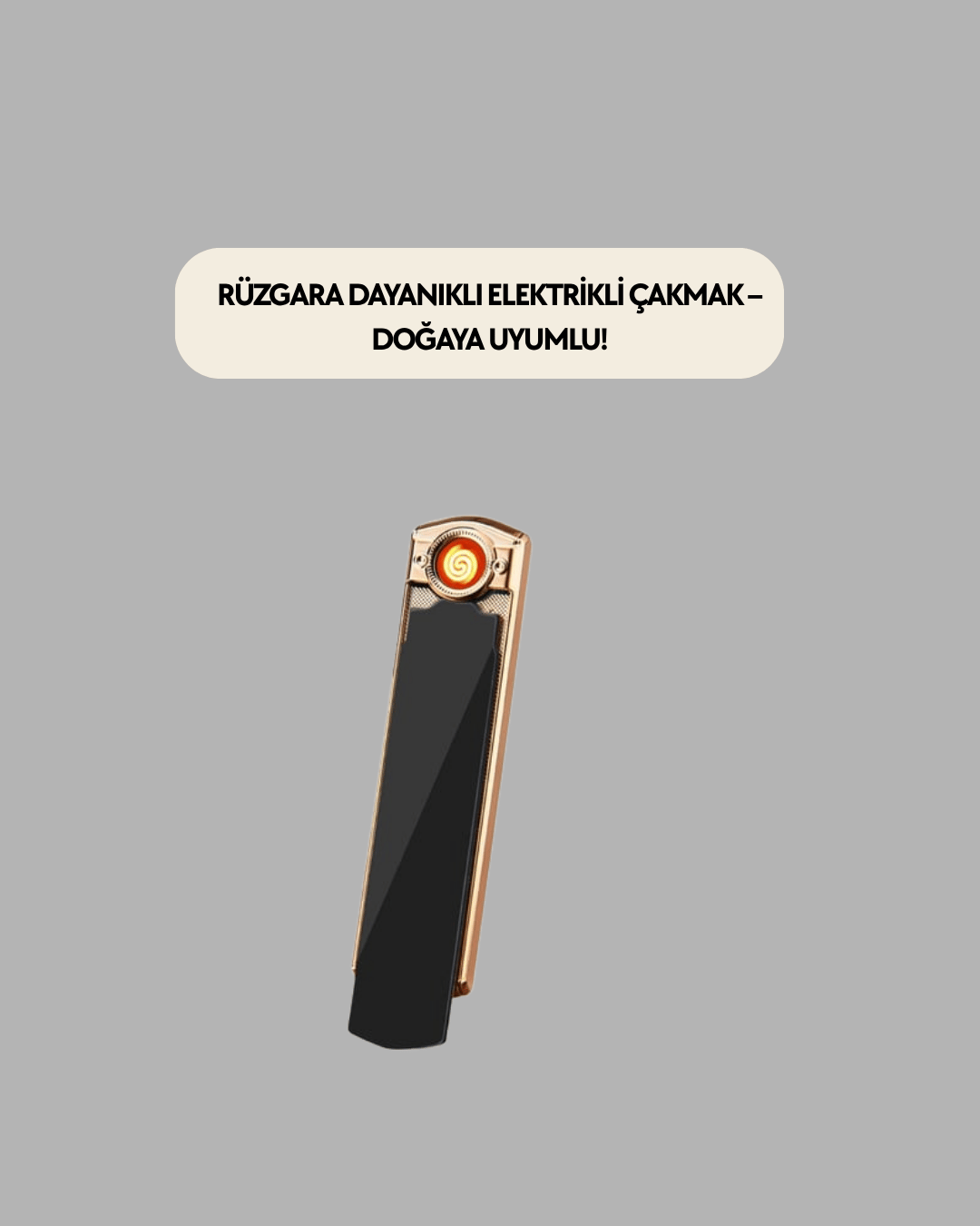 USB Şarjlı Alevsiz Elektronik Çakmak – Rüzgara Dayanıklı, Gazsız, Güvenli Kullanım