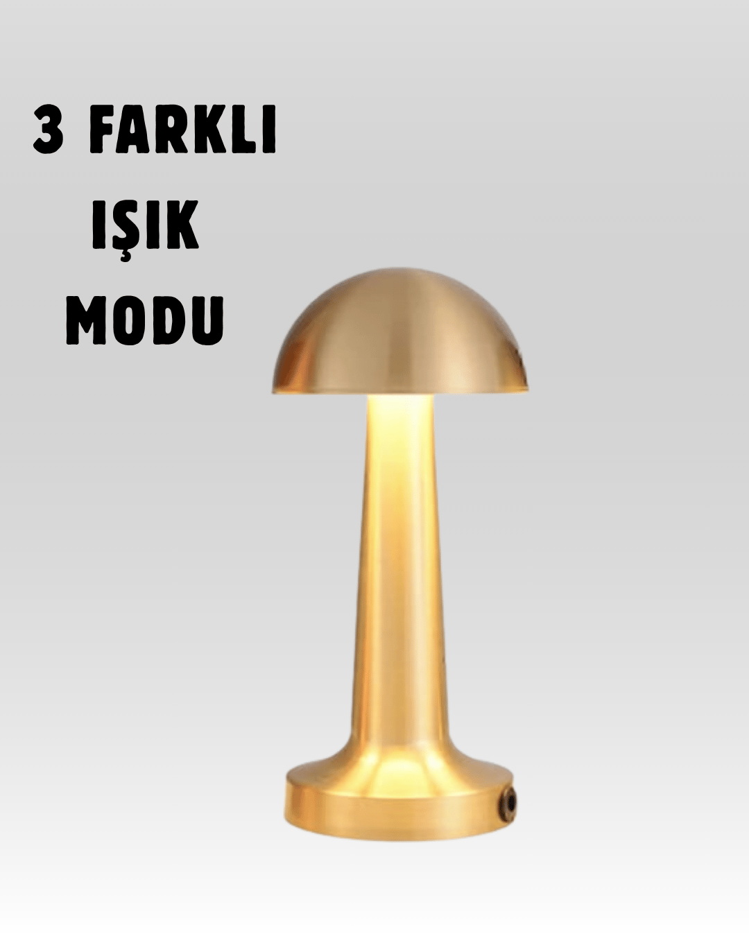 USB Şarjlı Dokunmatik LED Masa Lambası – 3 Renk Modu & Dimmer