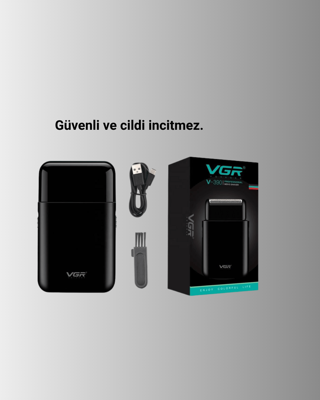 USB Şarjlı Traş Makinesi – Piston + Ağ Başlık, 600 mAh Batarya
