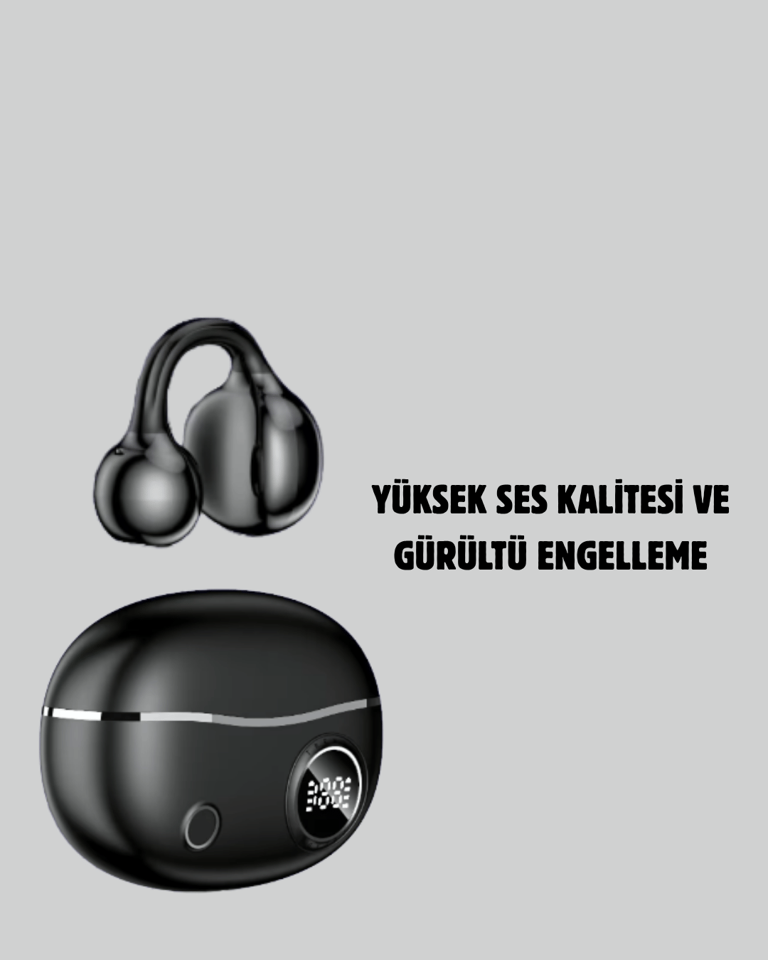YXG10 Açık Kulak Bluetooth Kulaklık – Klipsli, Güvenli Spor Tasarım, 30 Saat Pil