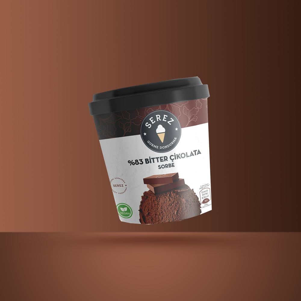 Serez Gurme Dondurma %83 Bitter Çikolatalı Sorbe 430 ml