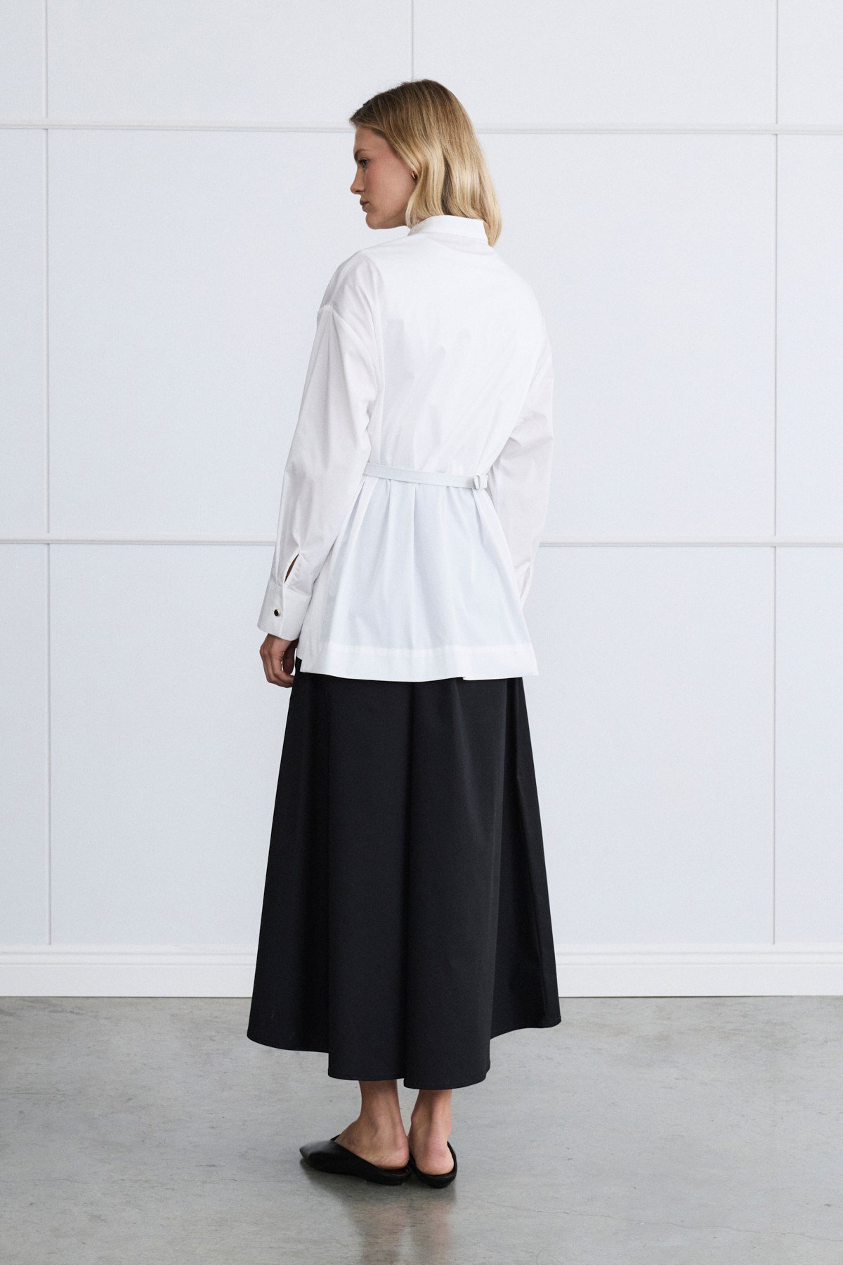 MİORİ ARLEY BLUZ ETEK TAKIM EKRU-SIYAH