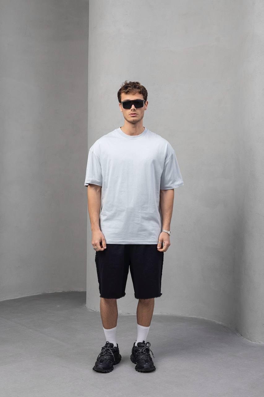 Açık Gri Oversize Tişört