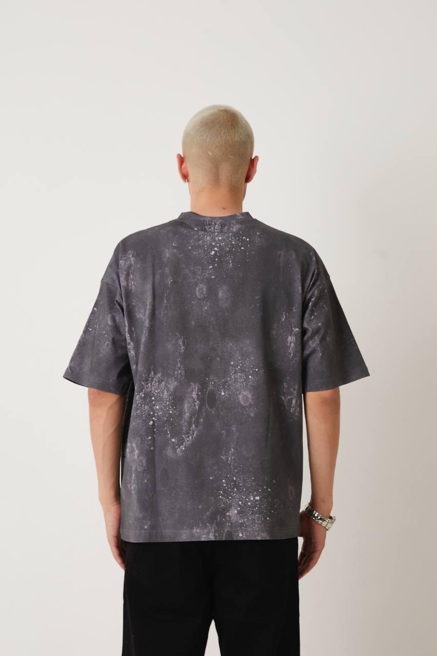 Antrasit Baskılı Oversize Tişört
