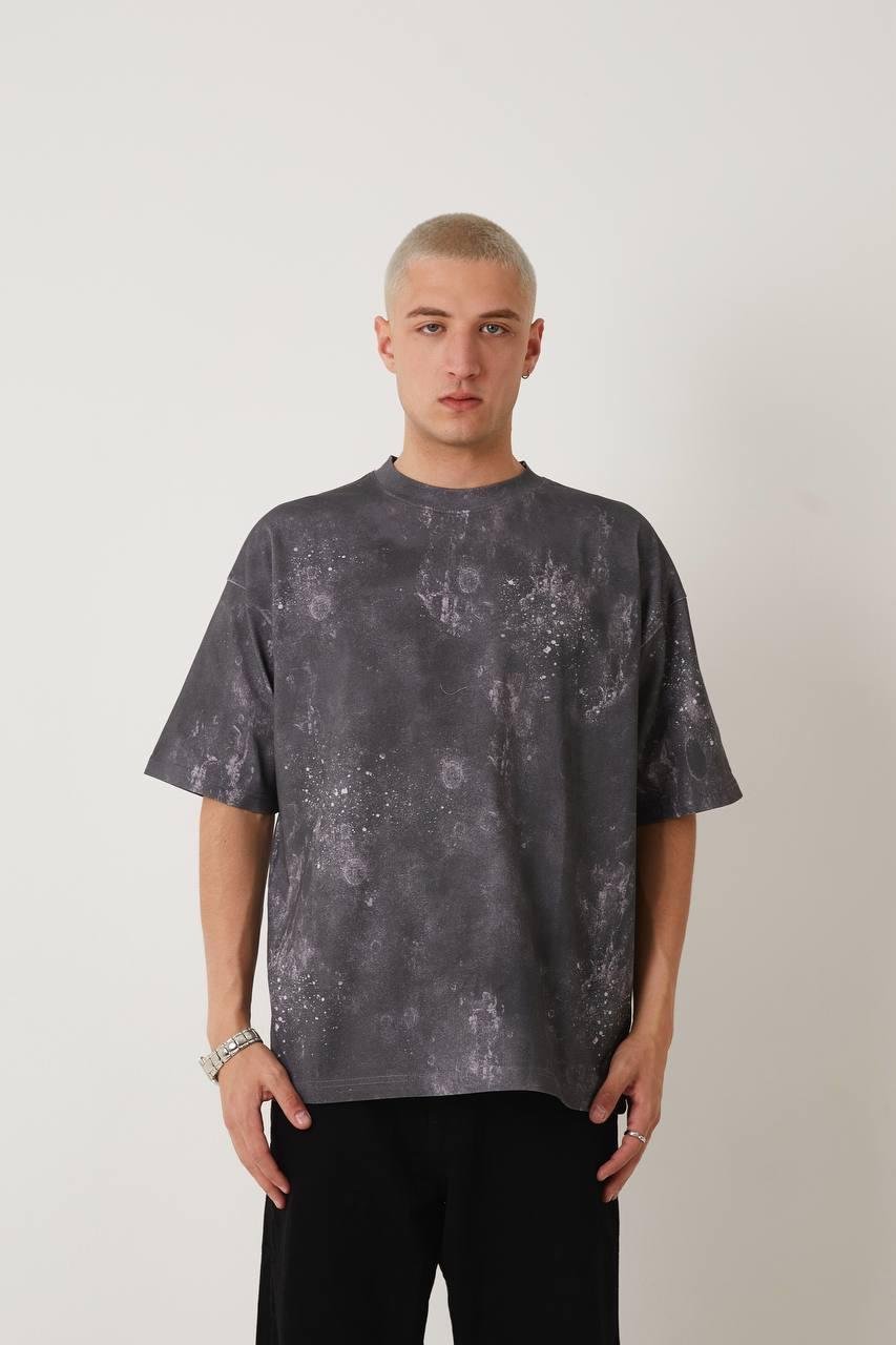 Antrasit Baskılı Oversize Tişört