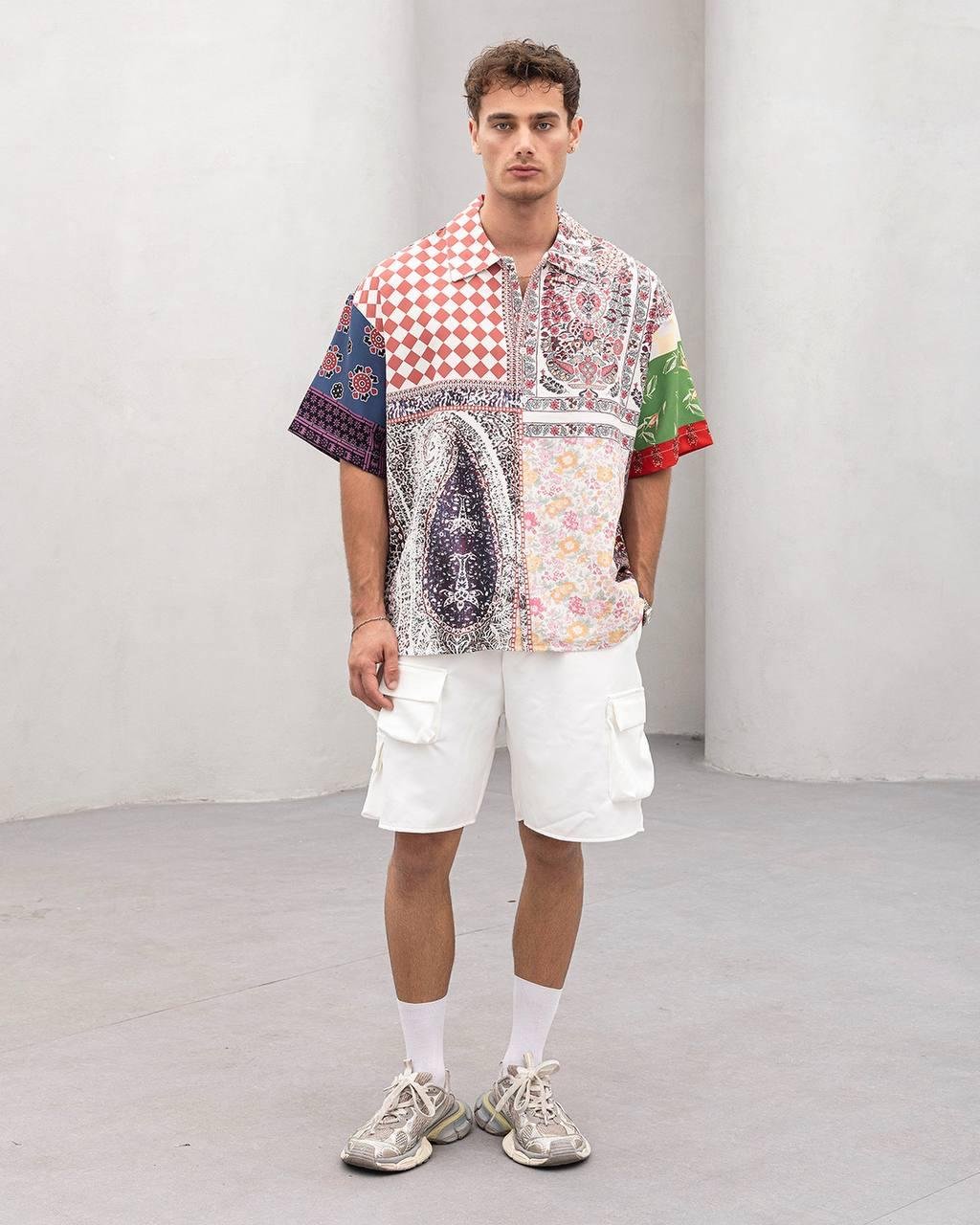 Baskılı Oversize Gömlek