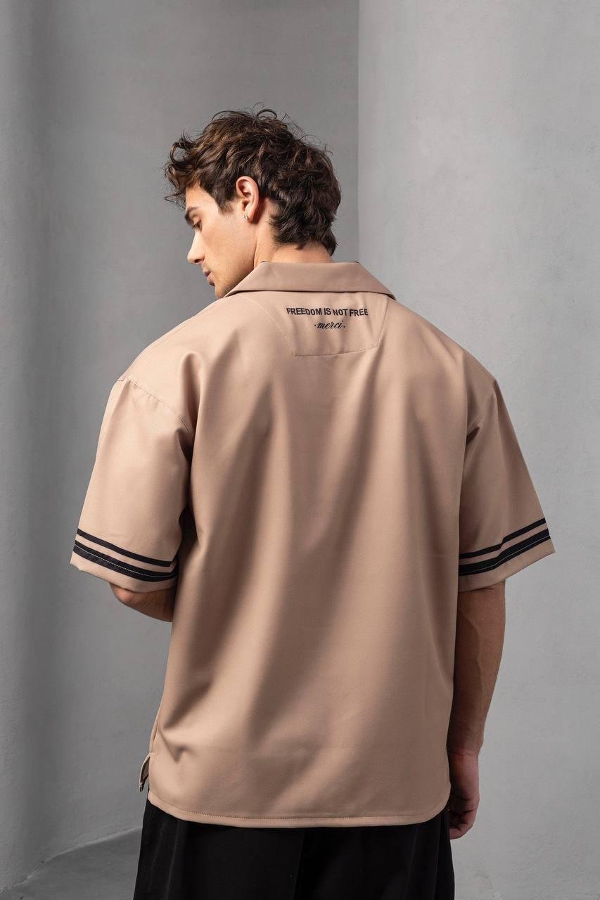 Baskılı Oversize Gömlek