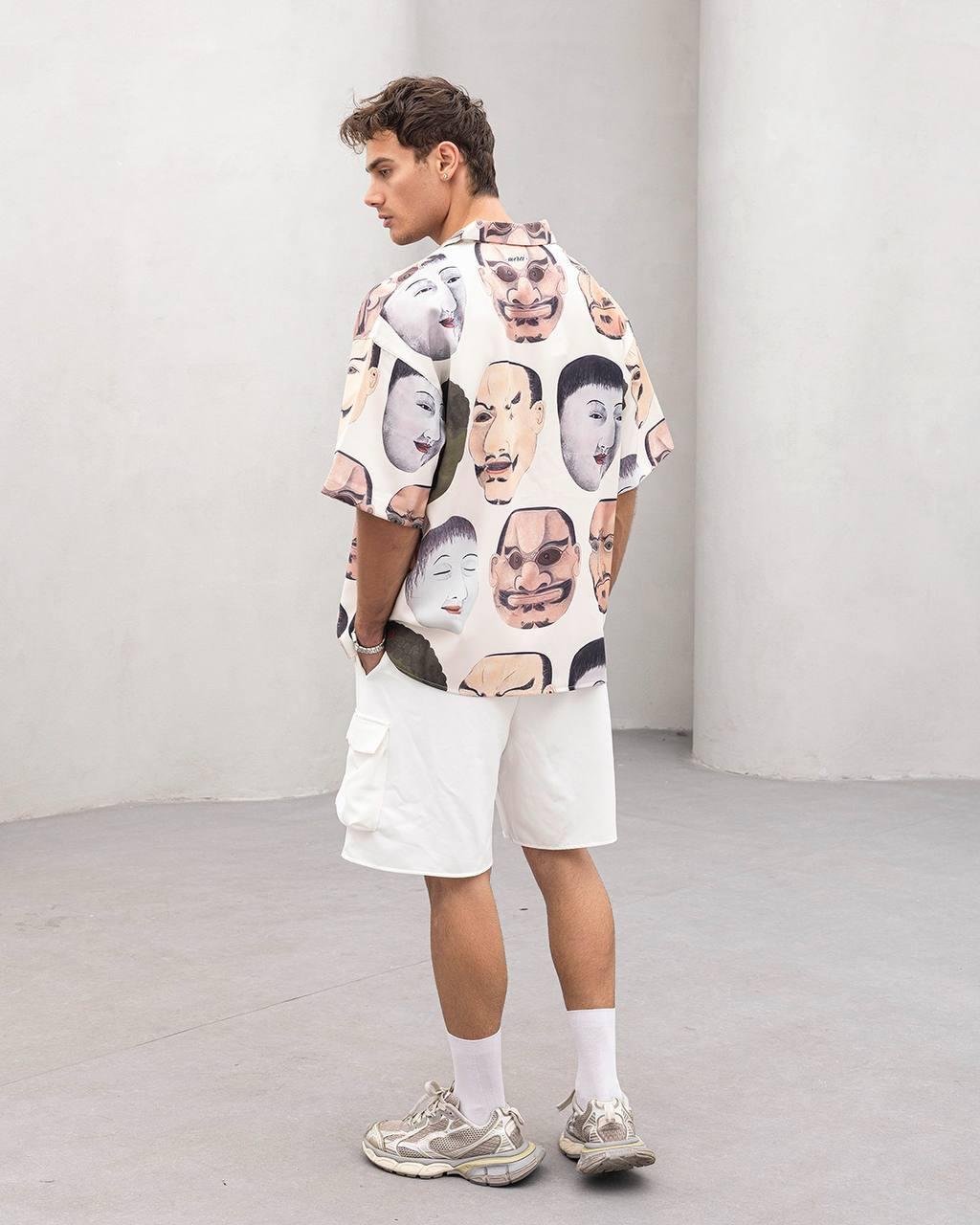 Baskılı Oversize Gömlek