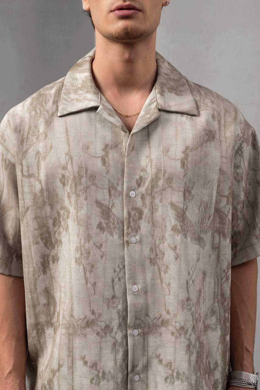Baskılı Oversize Gömlek