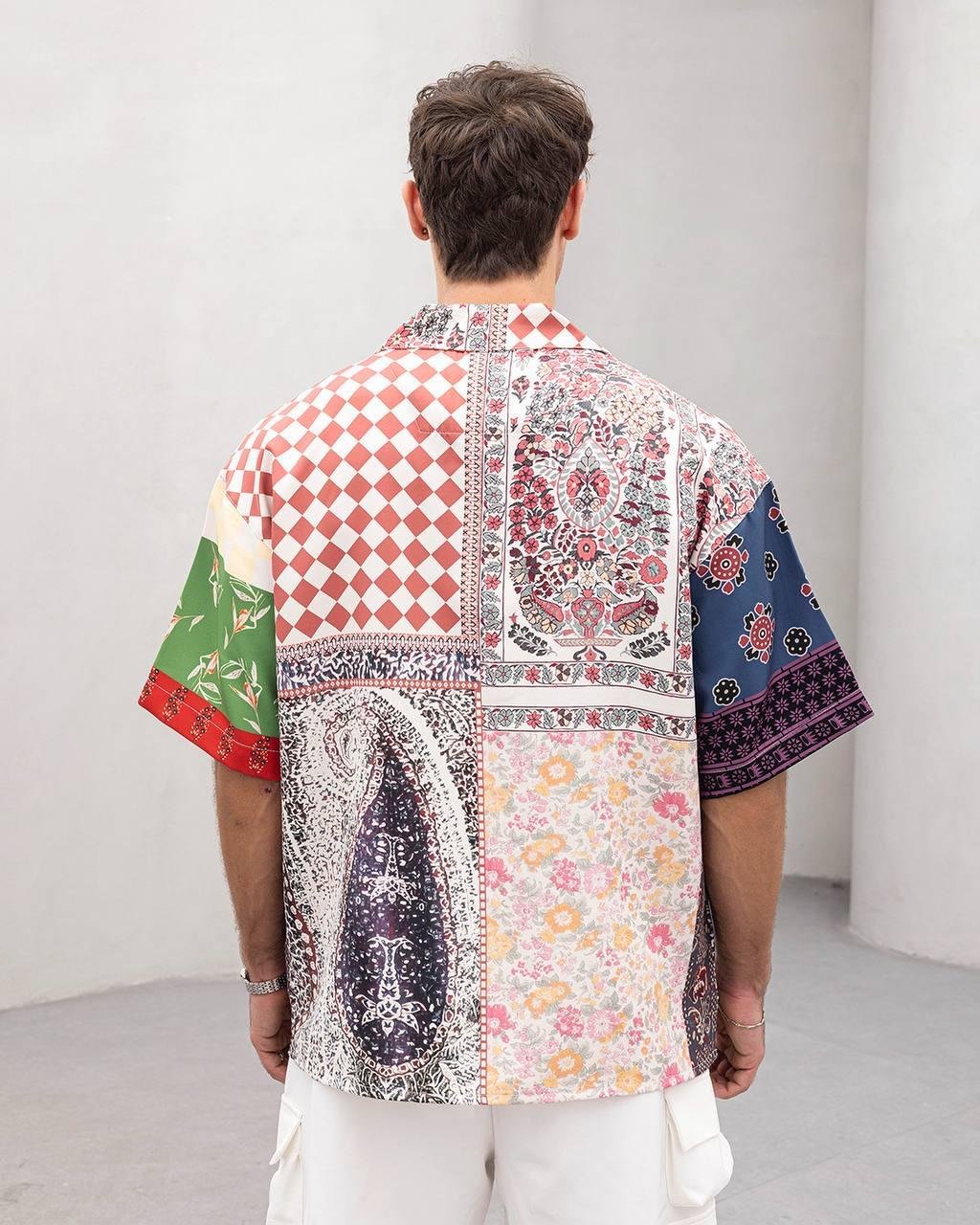 Baskılı Oversize Gömlek