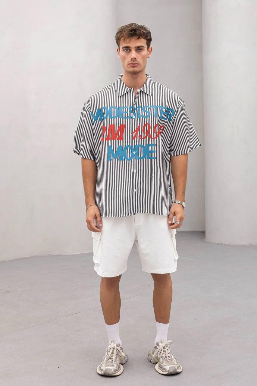 Baskılı Oversize Gömlek