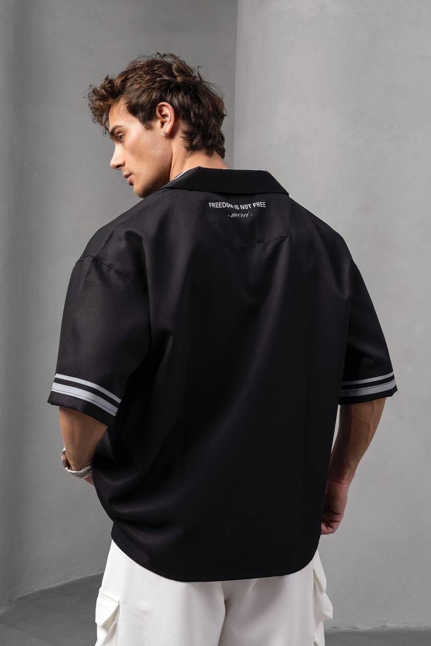 Baskılı Oversize Gömlek