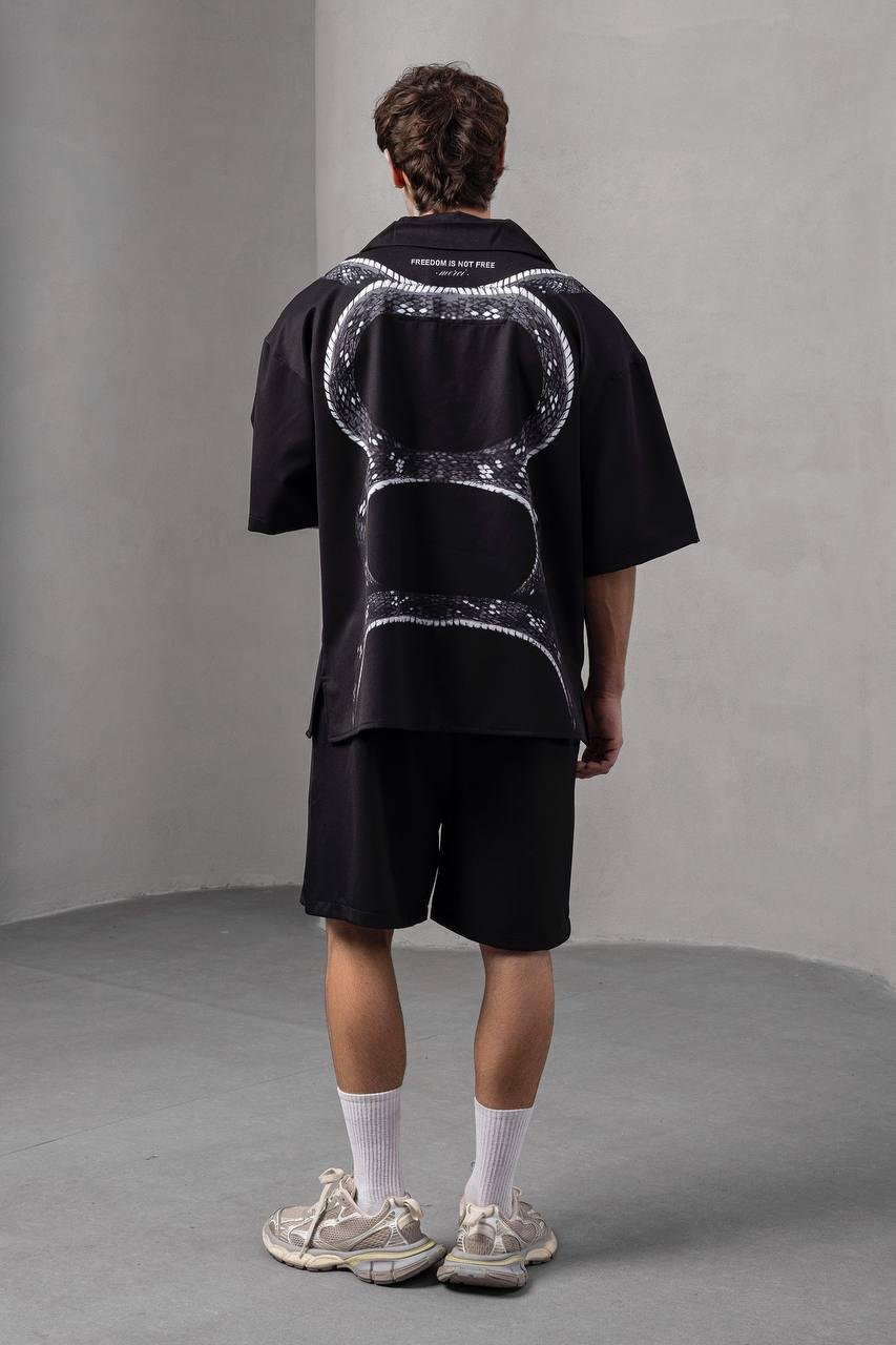 Baskılı Oversize Gömlek