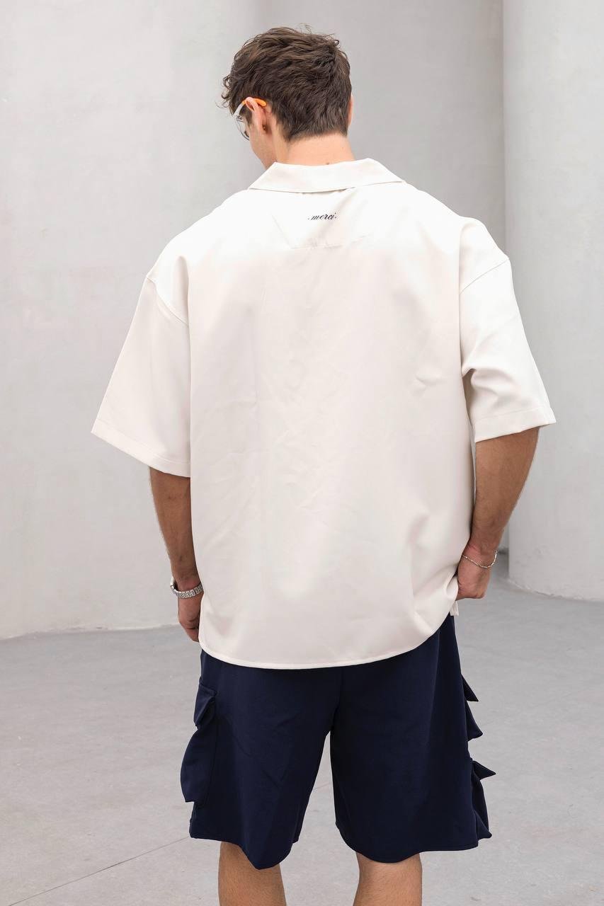 Baskılı Oversize Gömlek