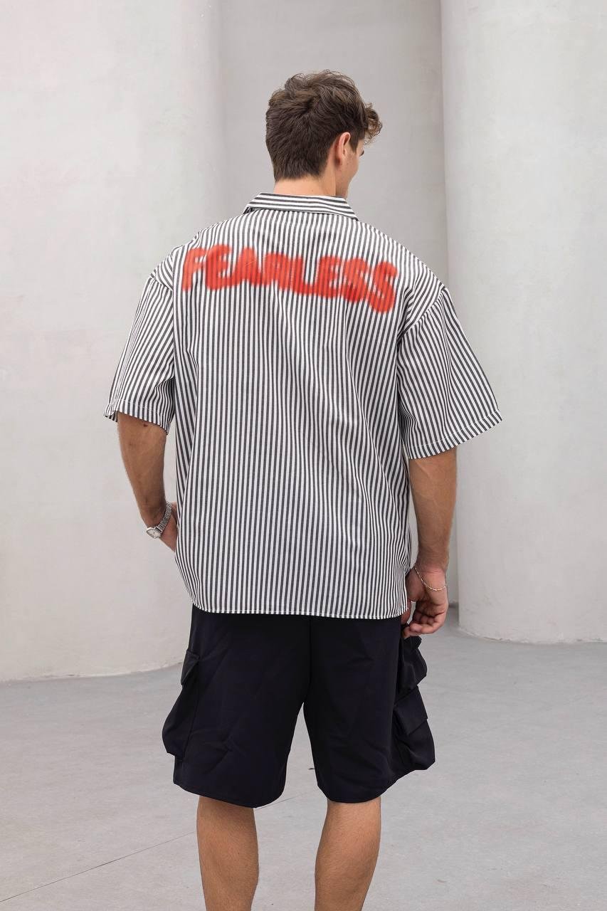 Baskılı Oversize Gömlek