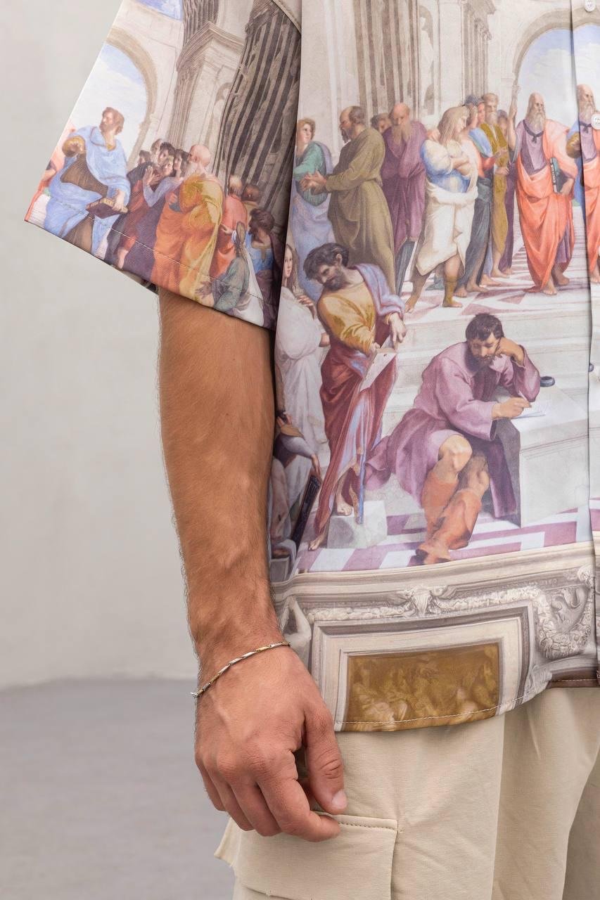 Baskılı Oversize Gömlek