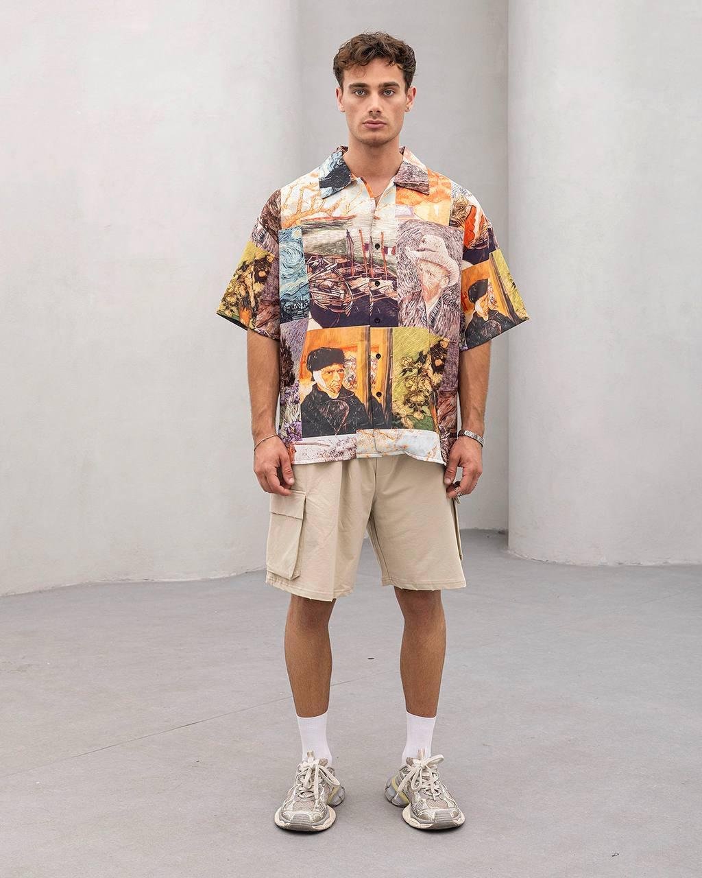 Baskılı Oversize Gömlek
