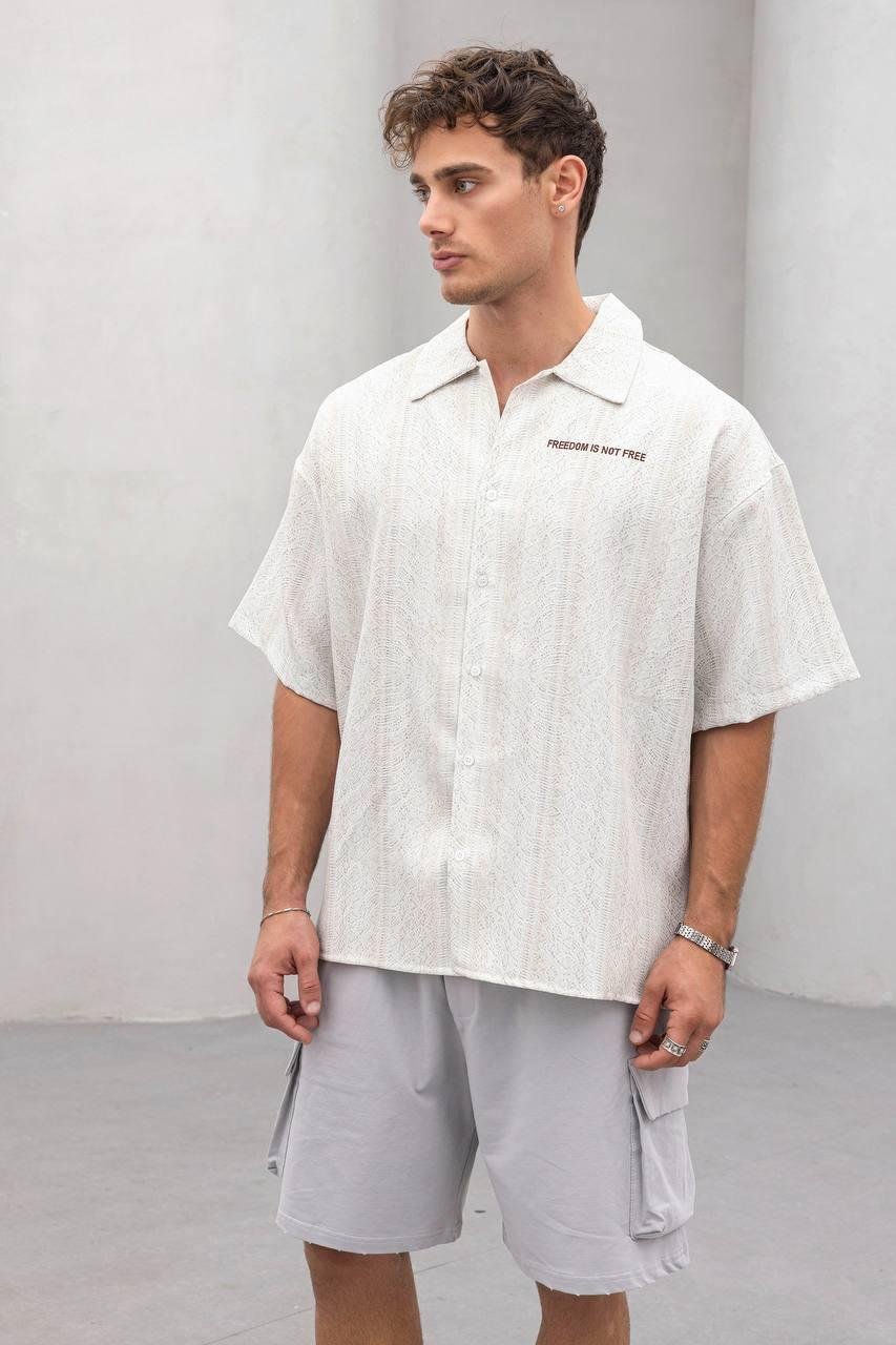 Baskılı Oversize Gömlek