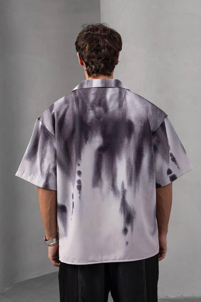 Baskılı Oversize Gömlek