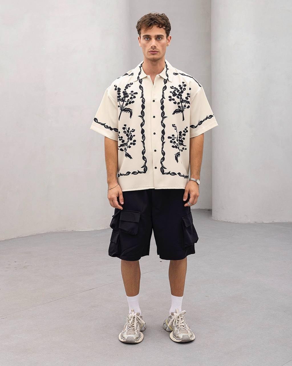 Baskılı Oversize Gömlek
