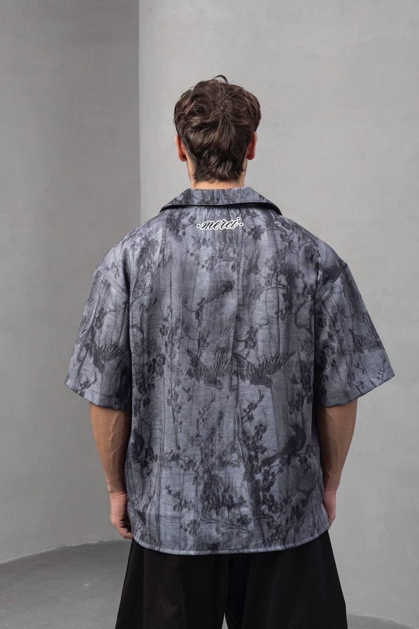 Baskılı Oversize Gömlek