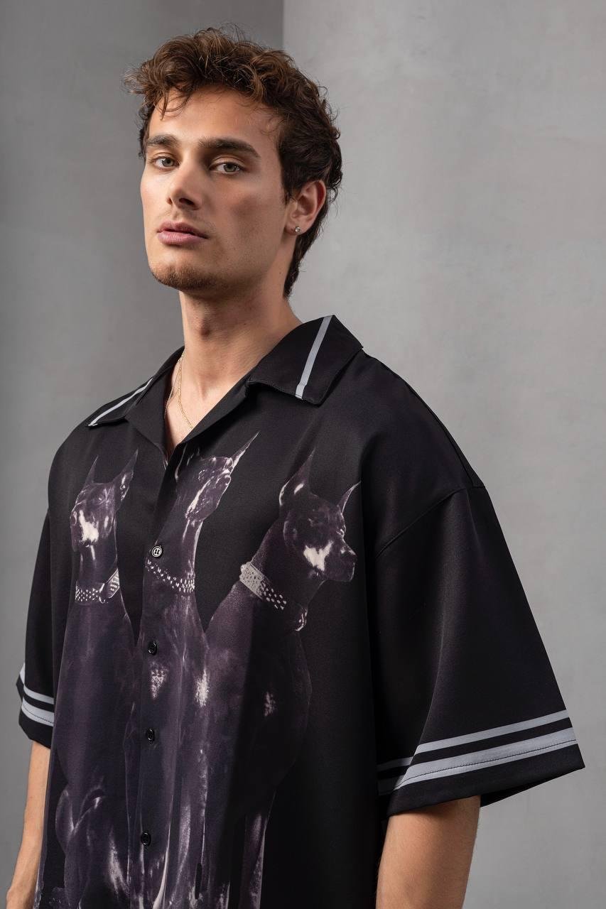 Baskılı Oversize Gömlek