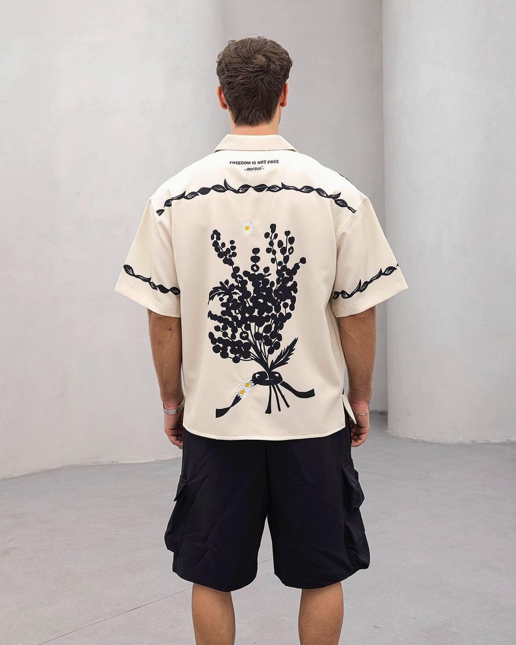 Baskılı Oversize Gömlek