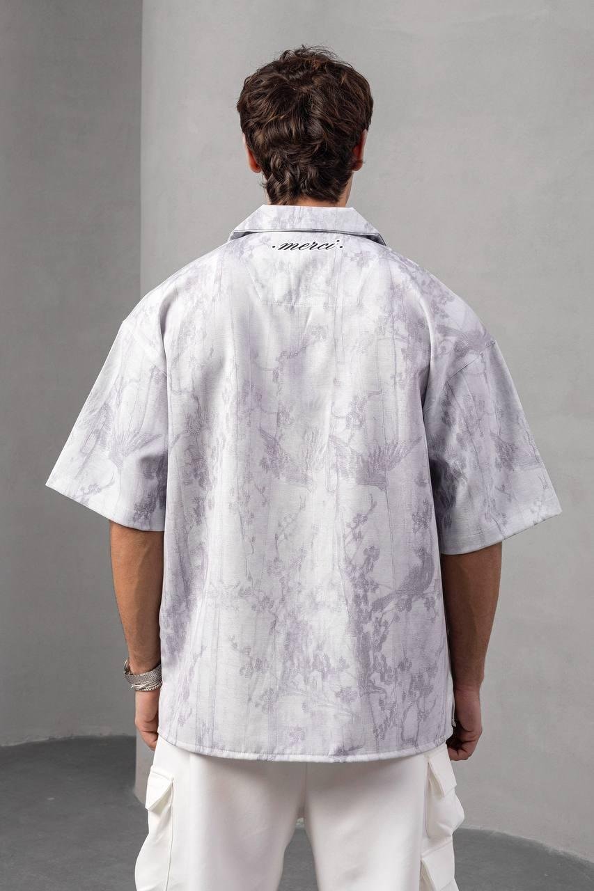 Baskılı Oversize Gömlek