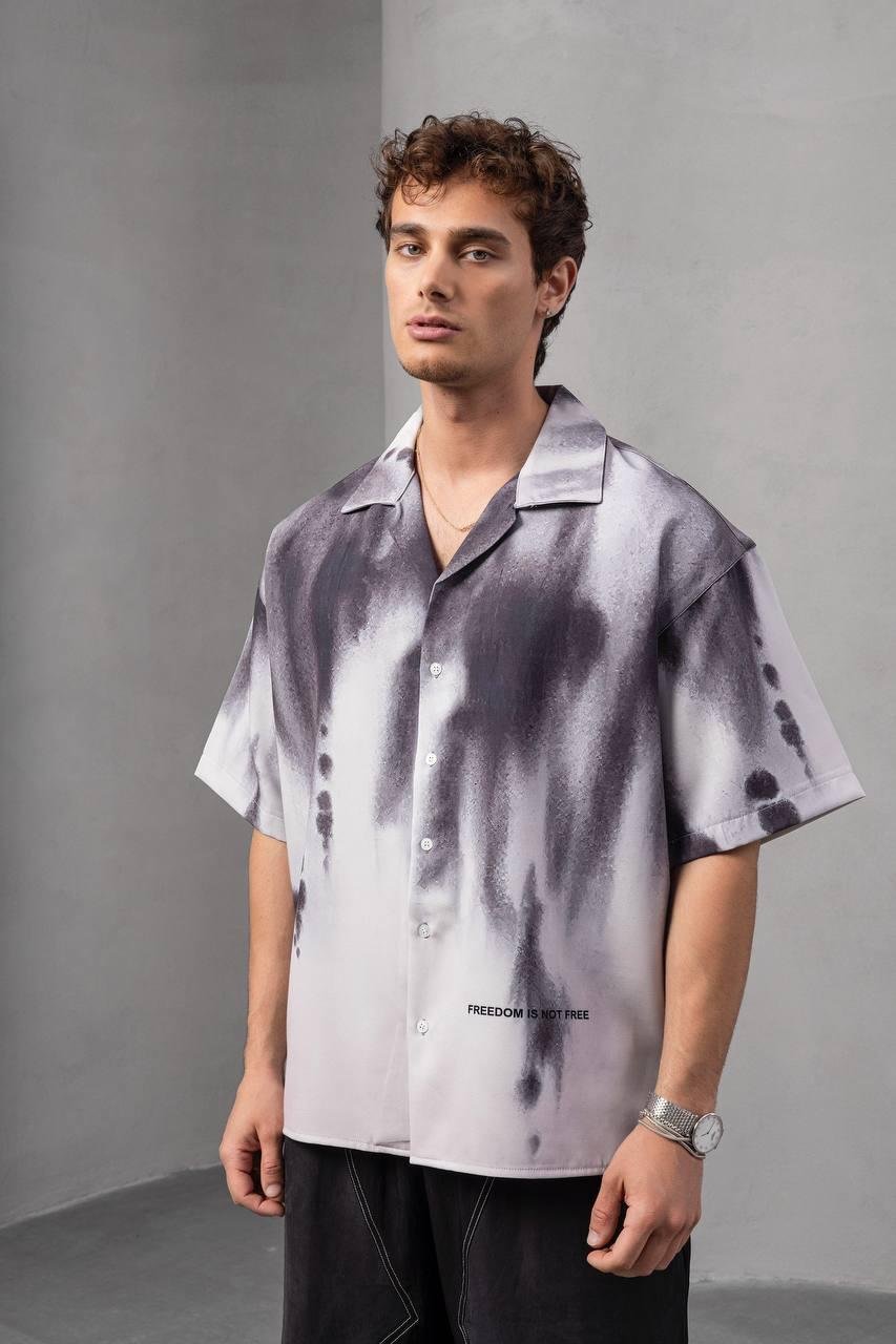 Baskılı Oversize Gömlek