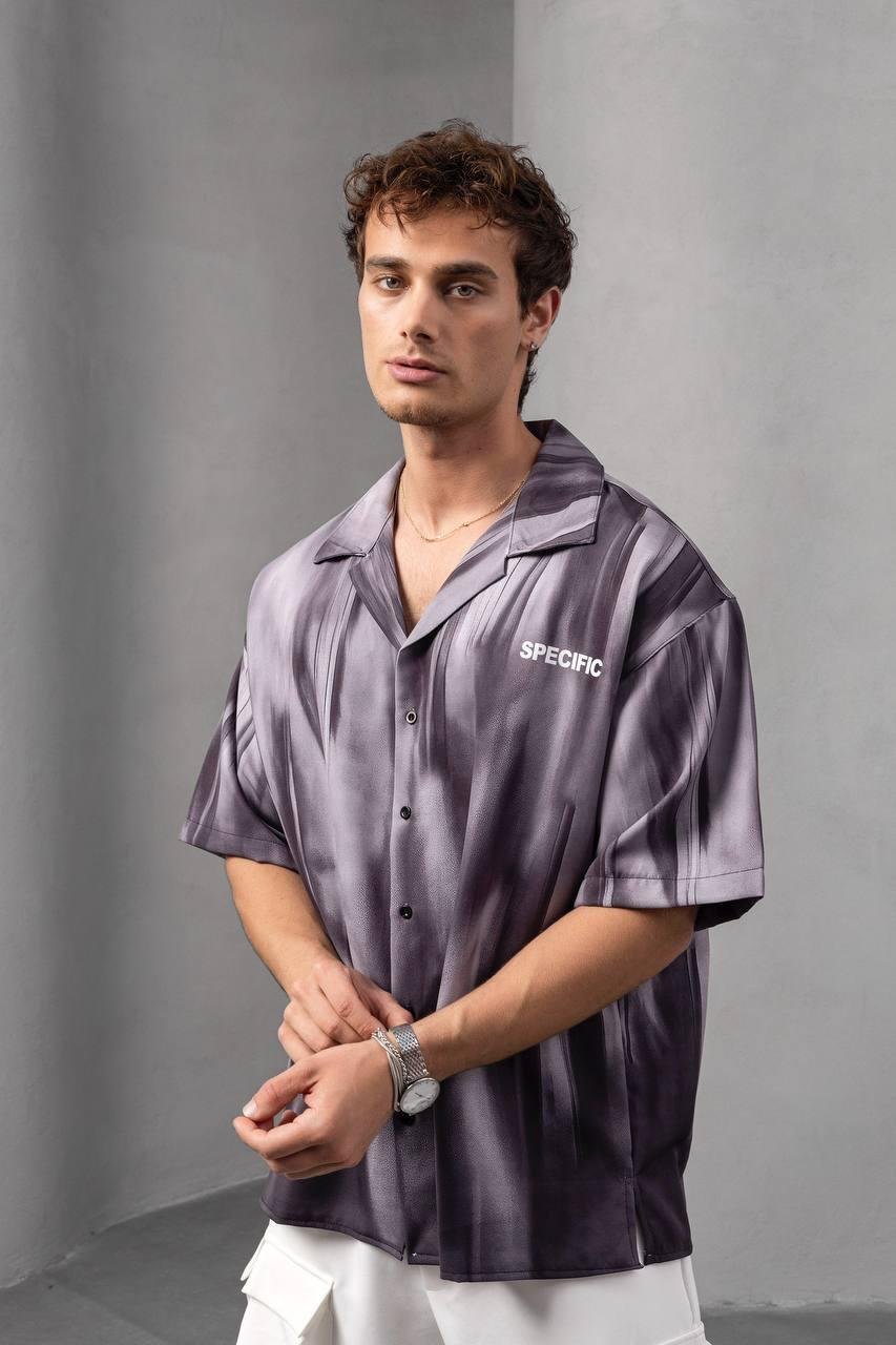 Baskılı Oversize Gömlek