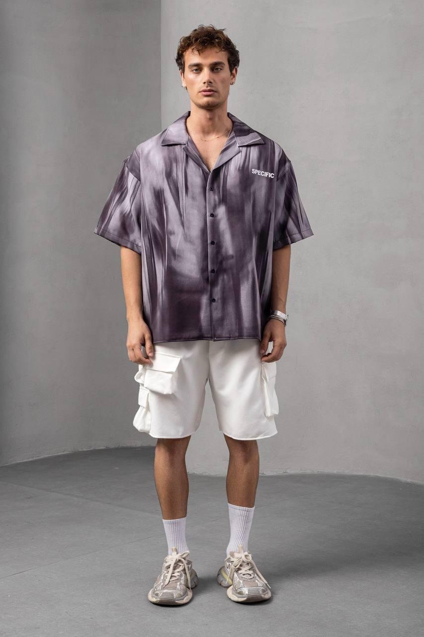 Baskılı Oversize Gömlek