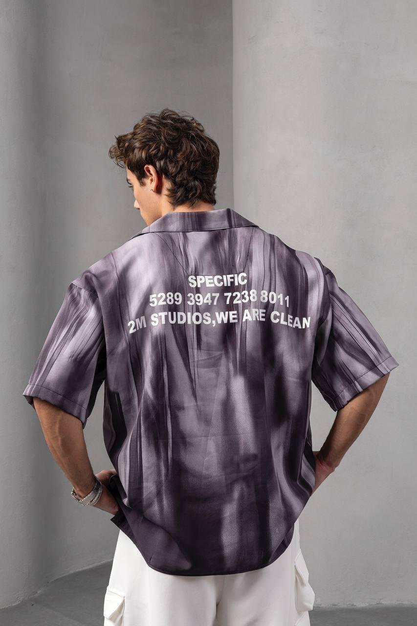 Baskılı Oversize Gömlek
