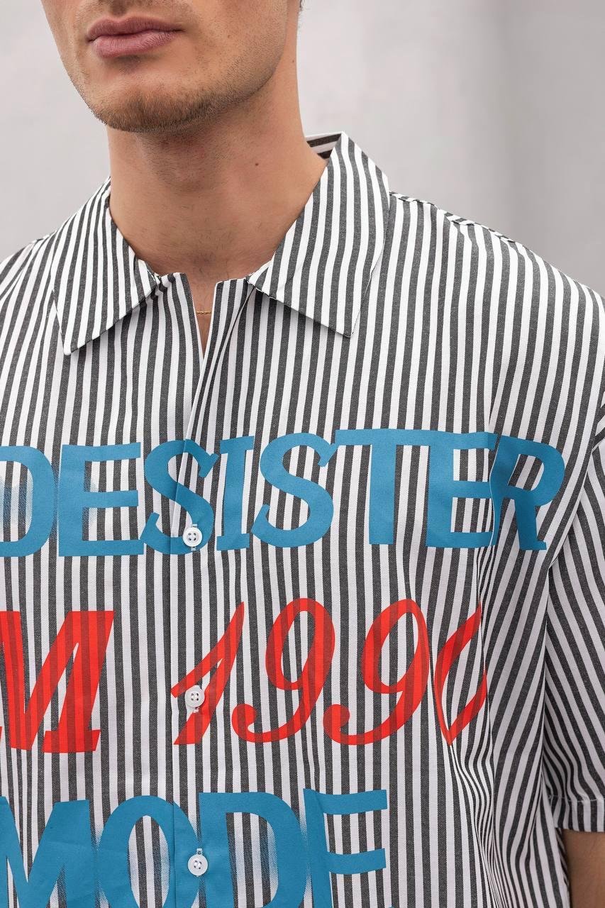 Baskılı Oversize Gömlek