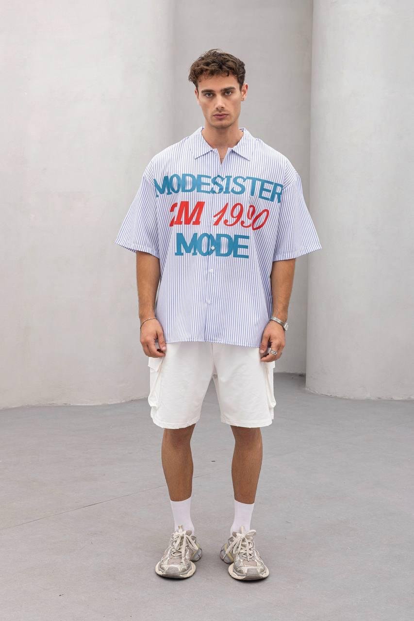 Baskılı Oversize Gömlek