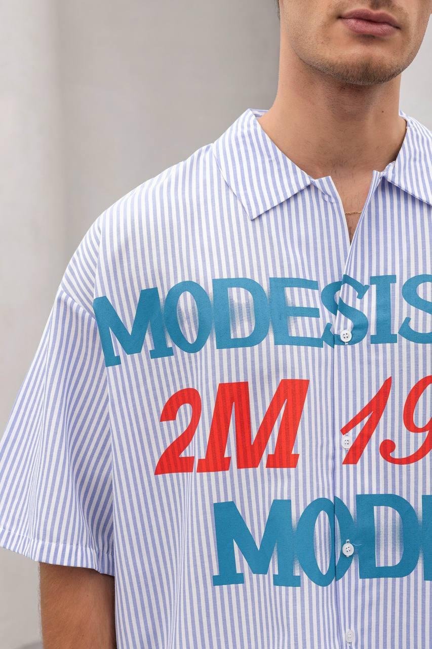 Baskılı Oversize Gömlek