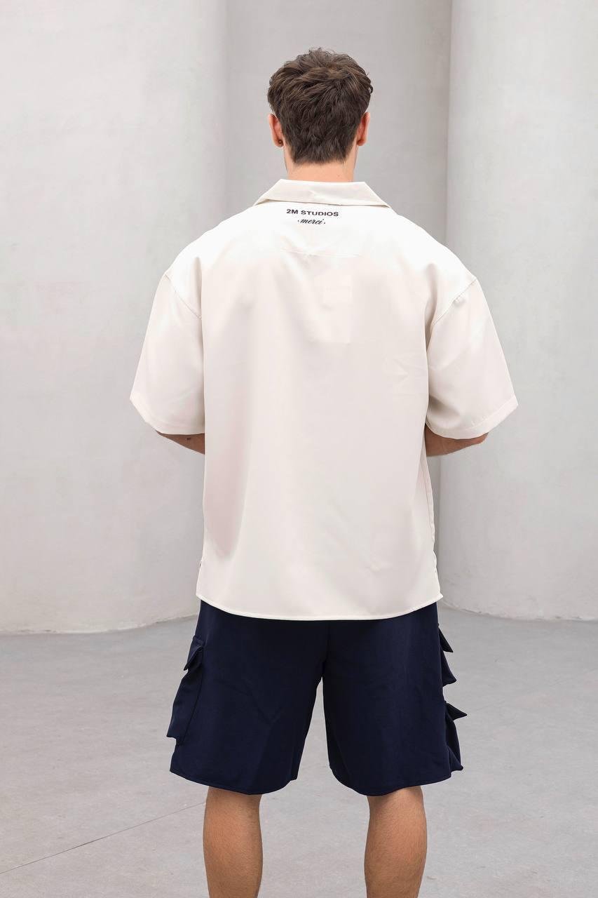 Baskılı Oversize Gömlek