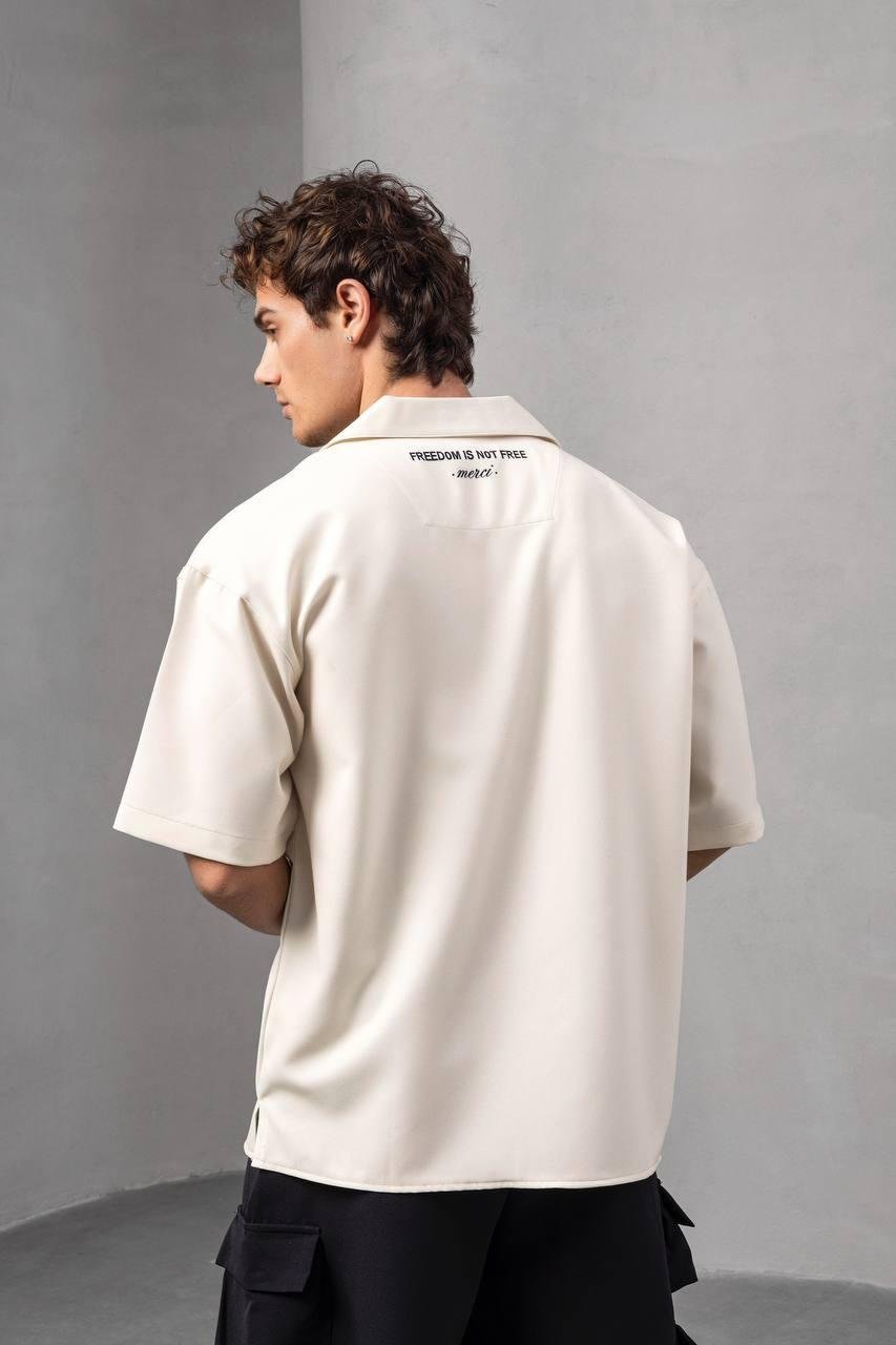 Baskılı Oversize Gömlek