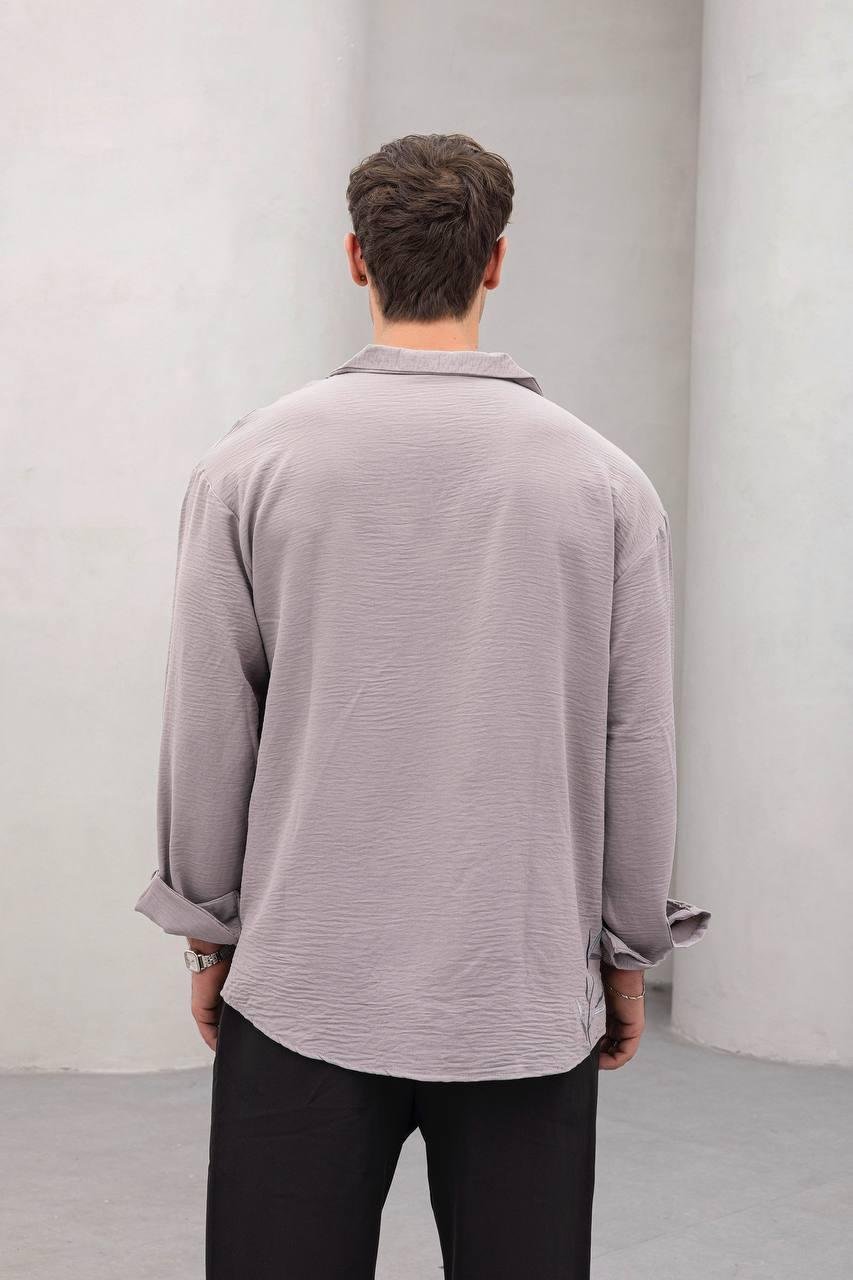 Baskılı Oversize Gömlek