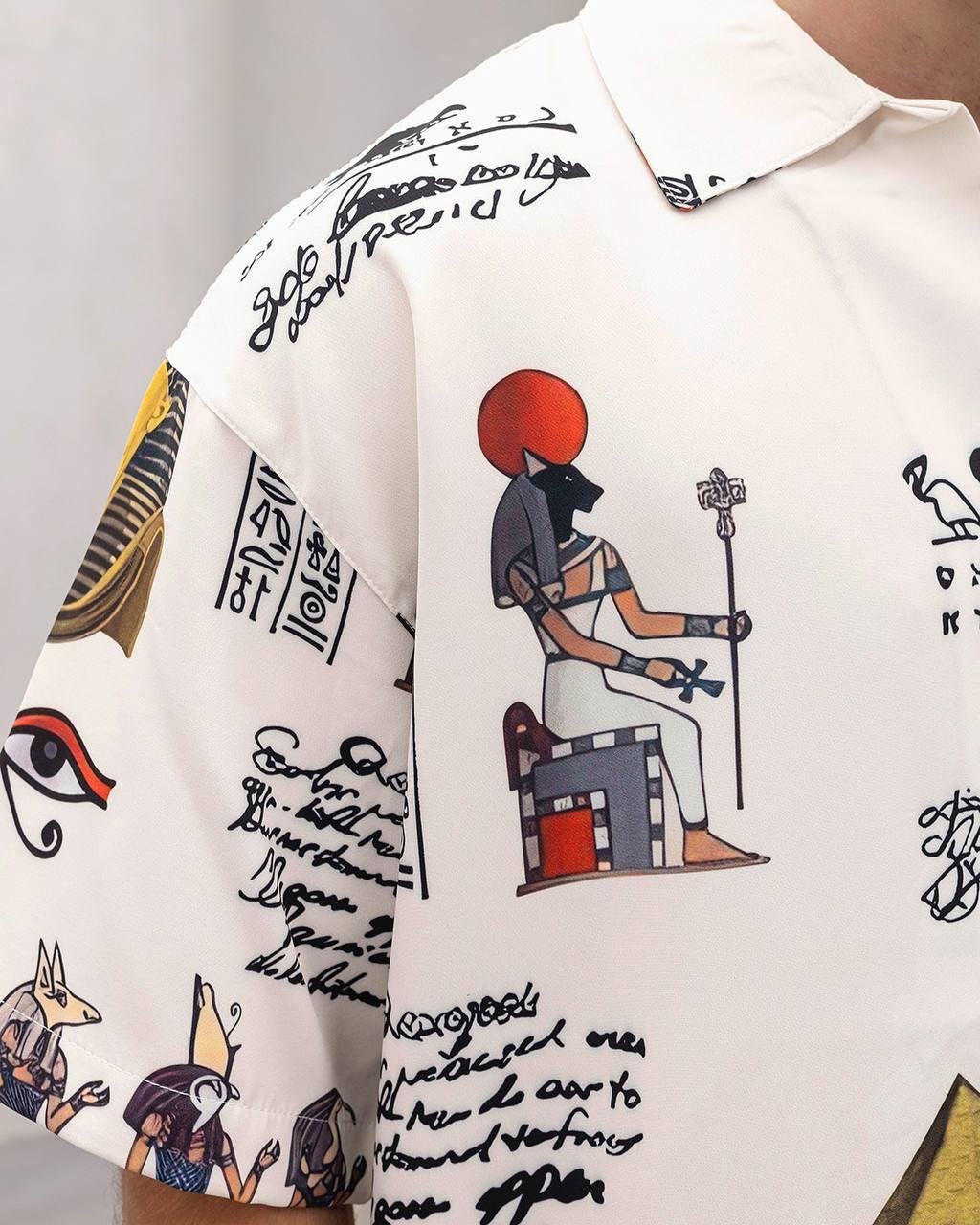 Baskılı Oversize Gömlek