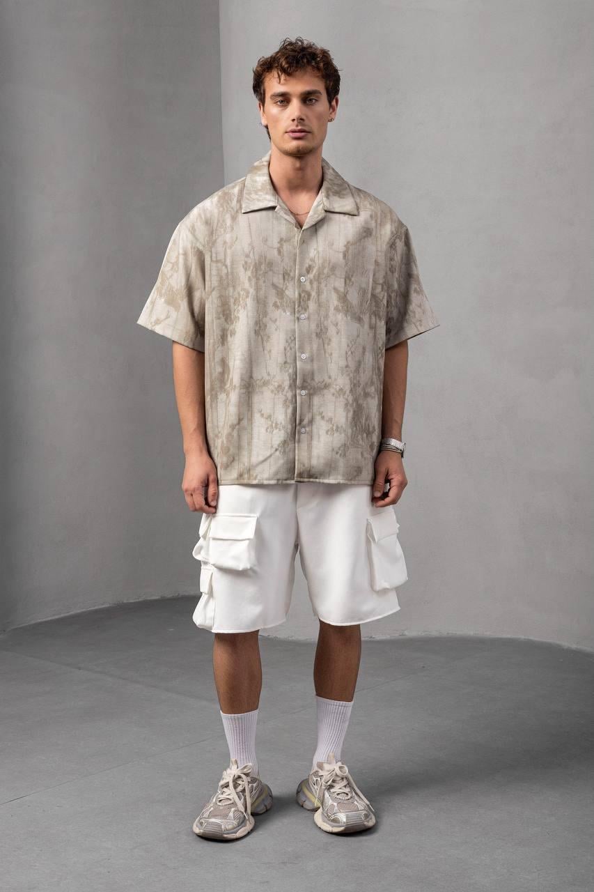 Baskılı Oversize Gömlek
