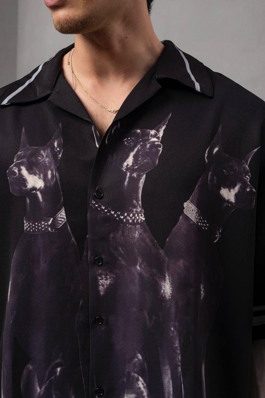 Baskılı Oversize Gömlek