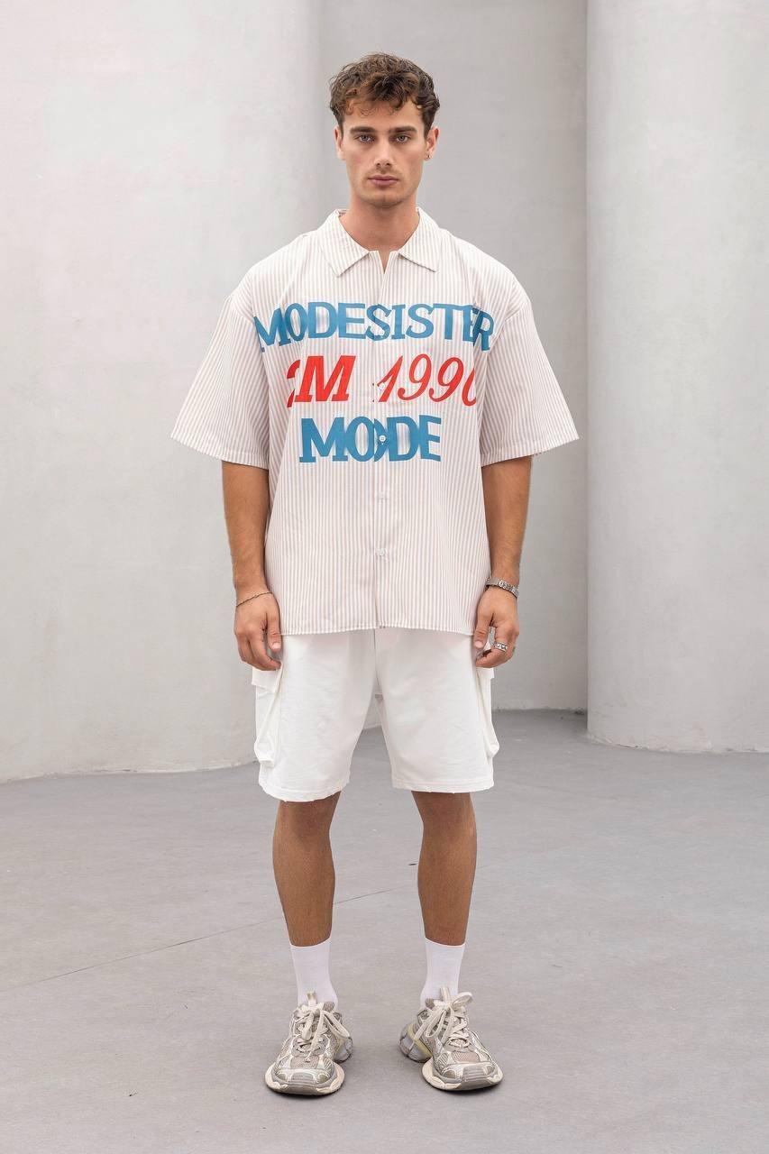 Baskılı Oversize Gömlek