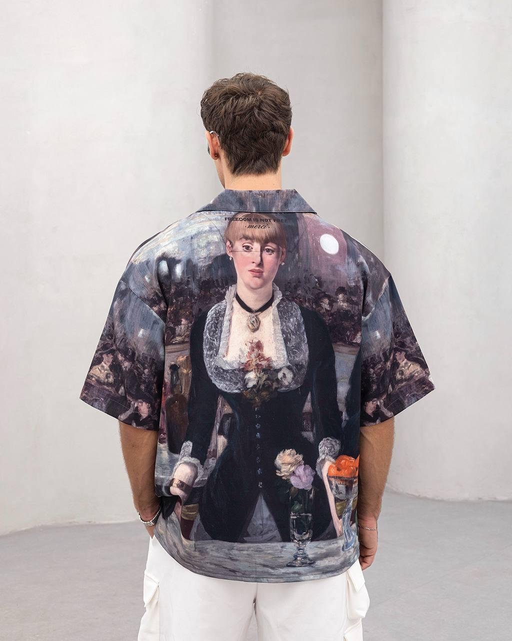 Baskılı Oversize Gömlek