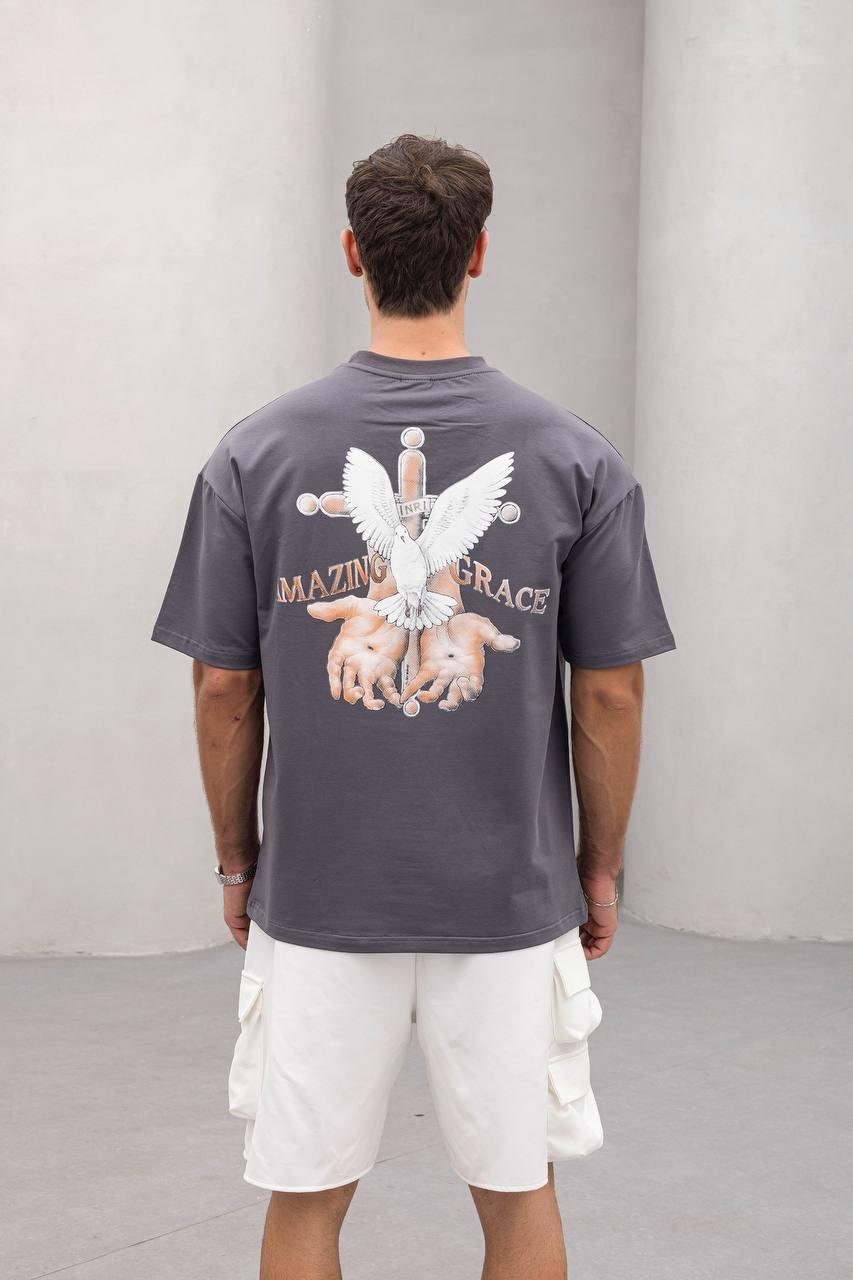 Baskılı Oversize Tişört