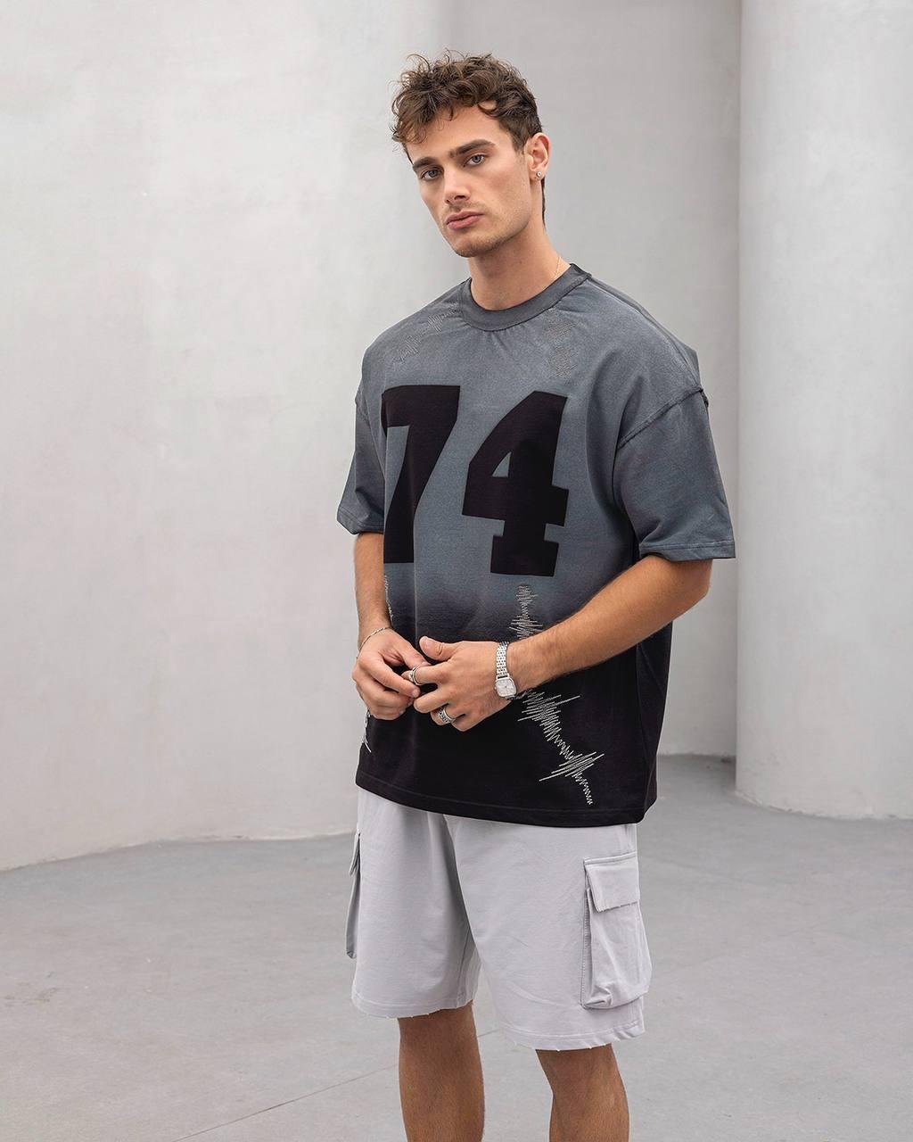 Baskılı Oversize Tişört